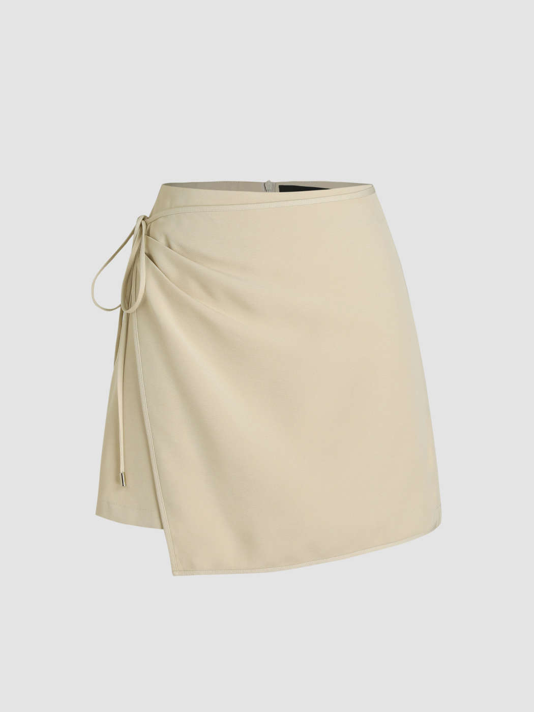 Woven Knotted Wrap Mini Skirt For Daily Casual Date