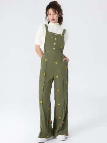 Ditsy Floral Cord Jumpsuit