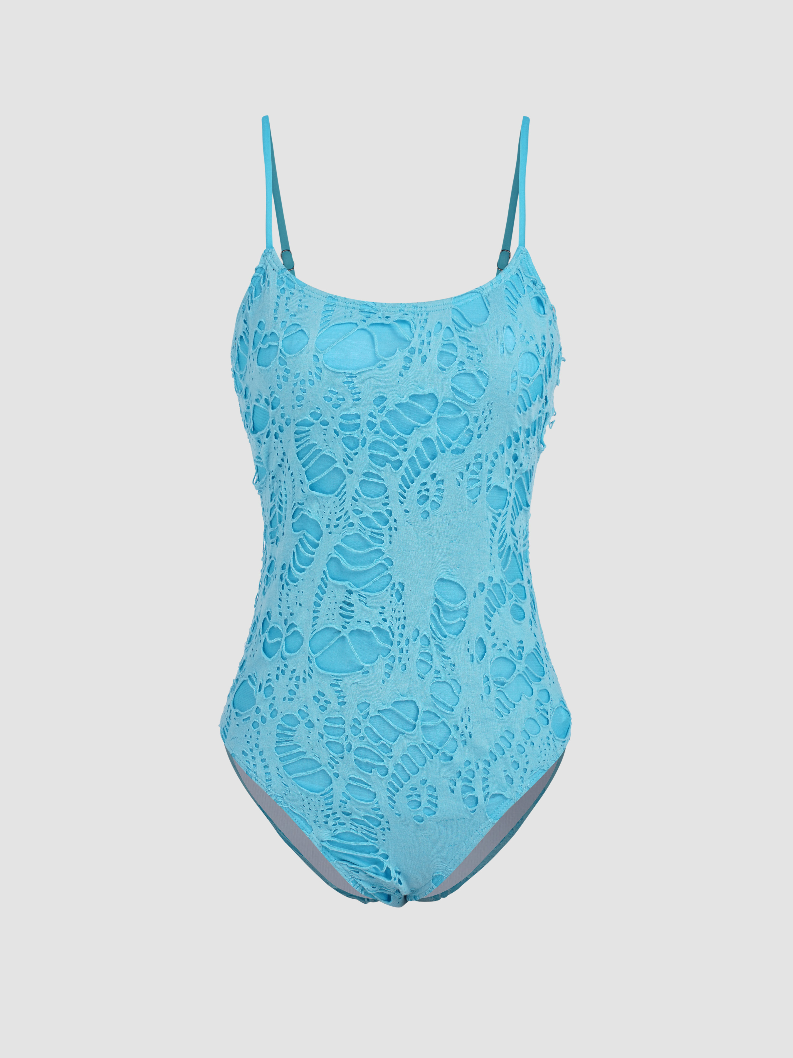 Ripped Tummy Control One Piece Swimsuit - Cider
