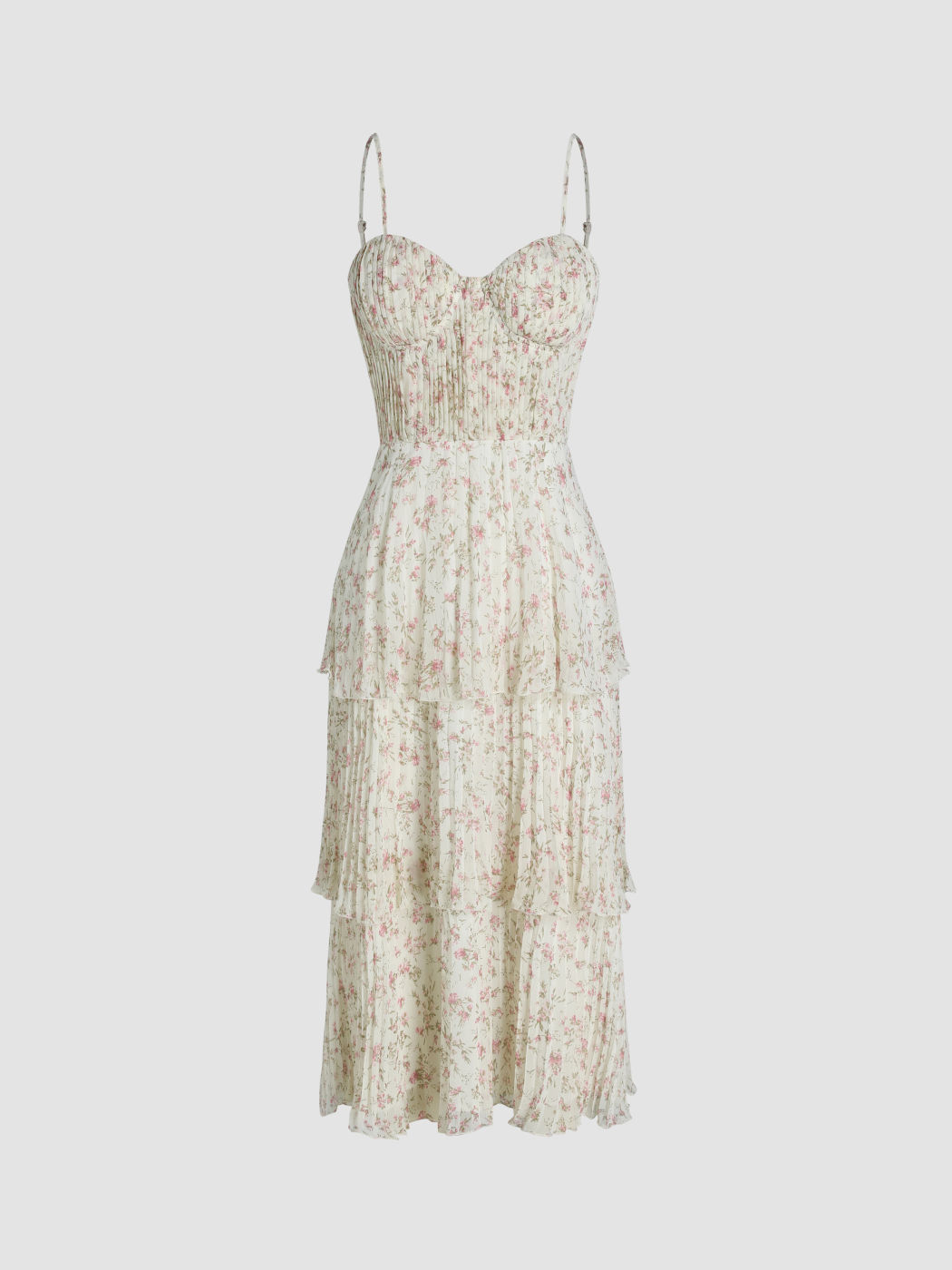 Multi Tiered Ruffles Sweetheart Sleeveless Cut Out Chiffon A-Line Homecoming Dress