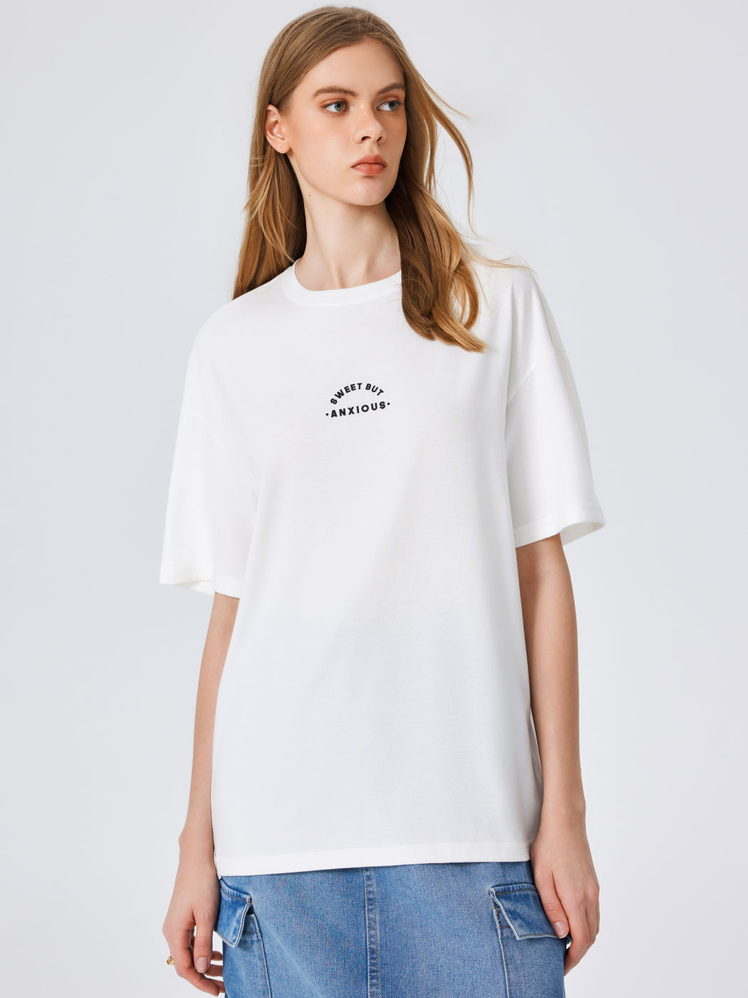 Sweet But Anxious Cherry Graphic Tee For School Daily Casual