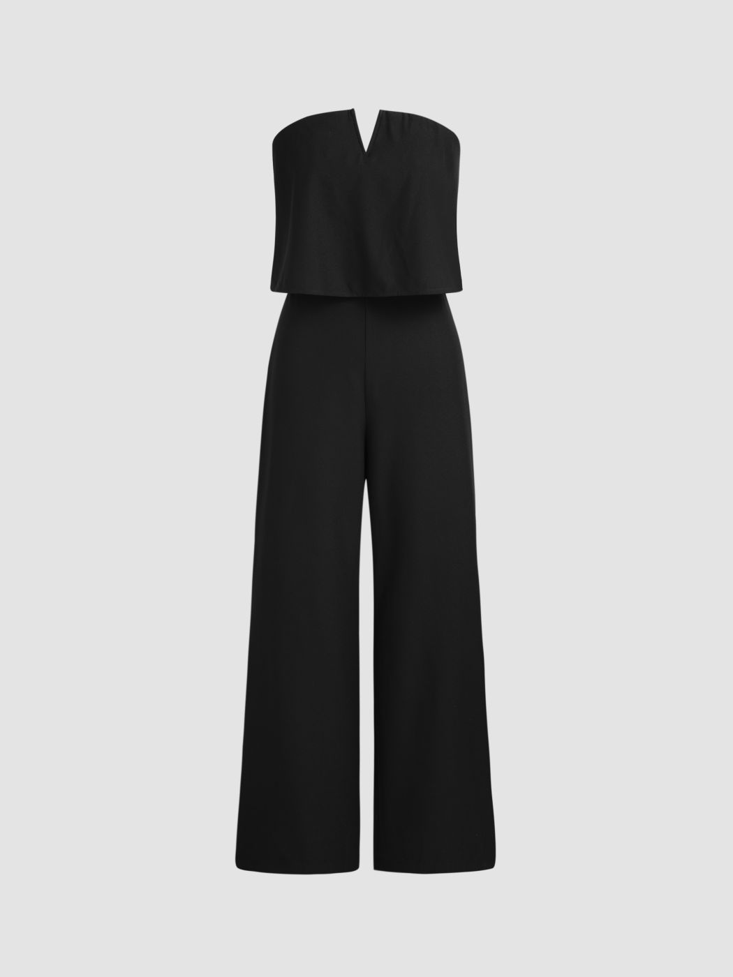 V-Wire Tube Straight Leg Jumpsuit