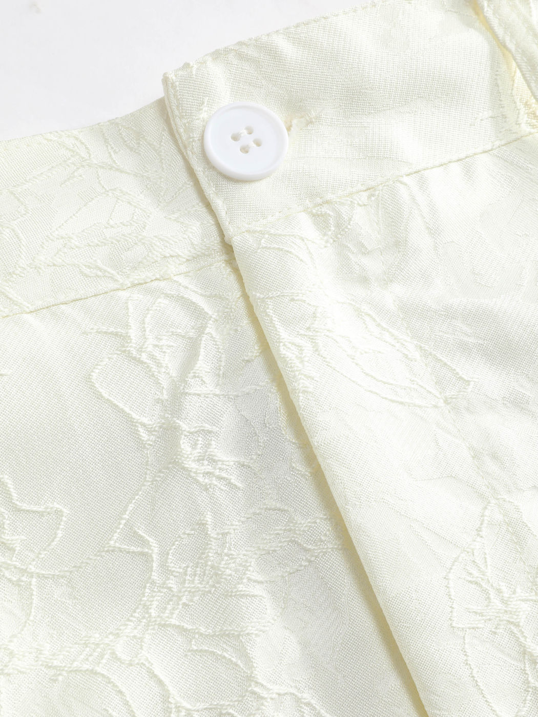 Jacquard-Blumen-Shorts mit weitem Bein