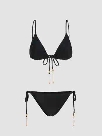 Starfish Chain Detail Knotted Triangle Bikini Set