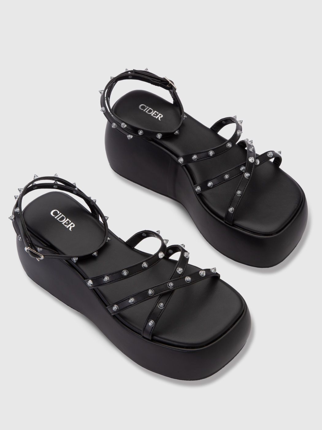 Strass Cross Mutil Strap Sandalen