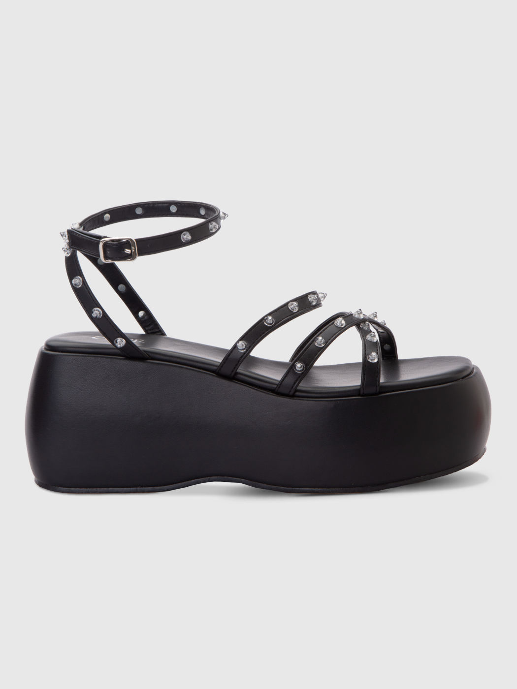 Strass Cross Mutil Strap Sandalen