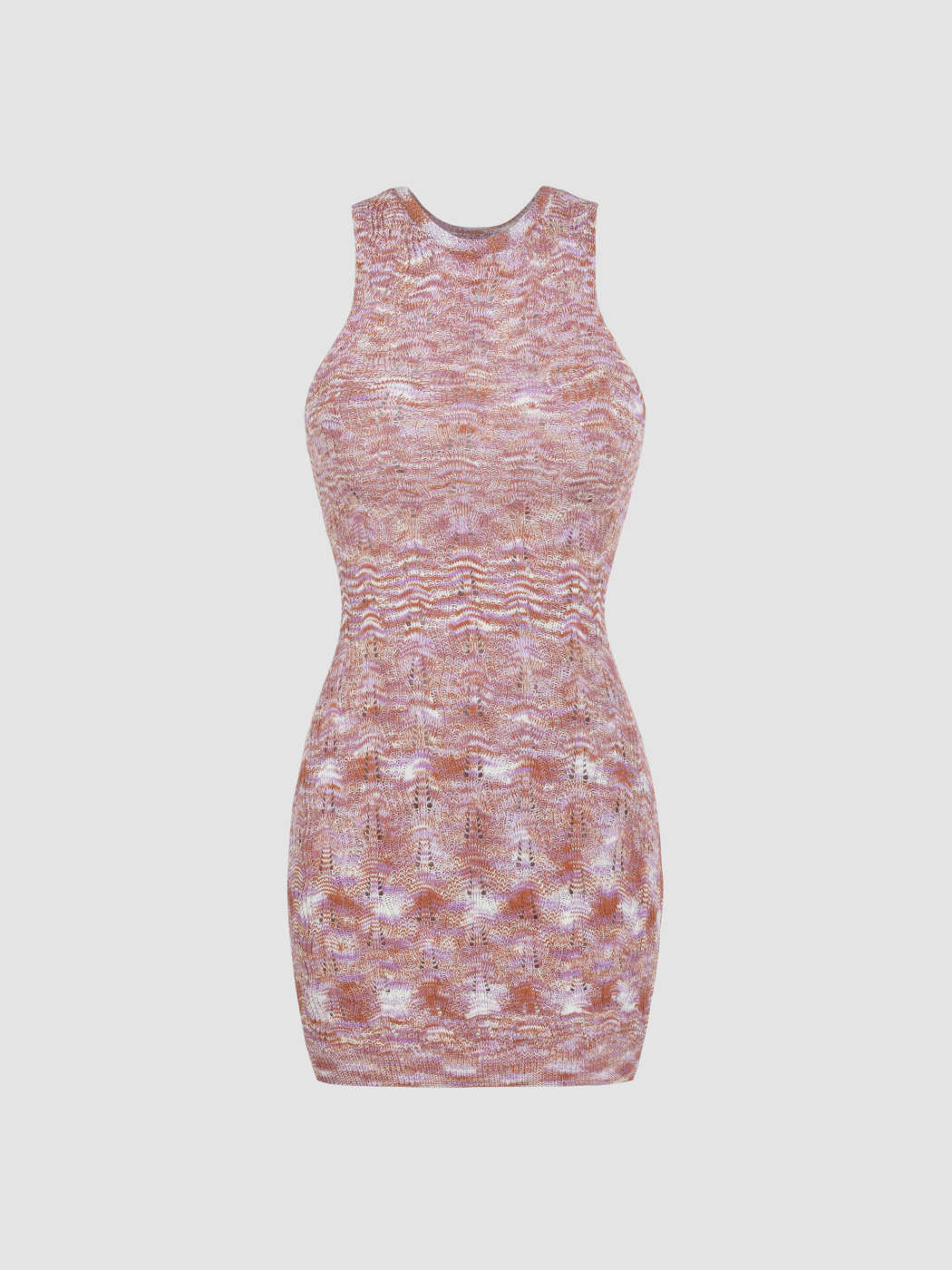 Tricot Ronde halslijn Gebreide Mouwloze Mini Jurk For Décontracté