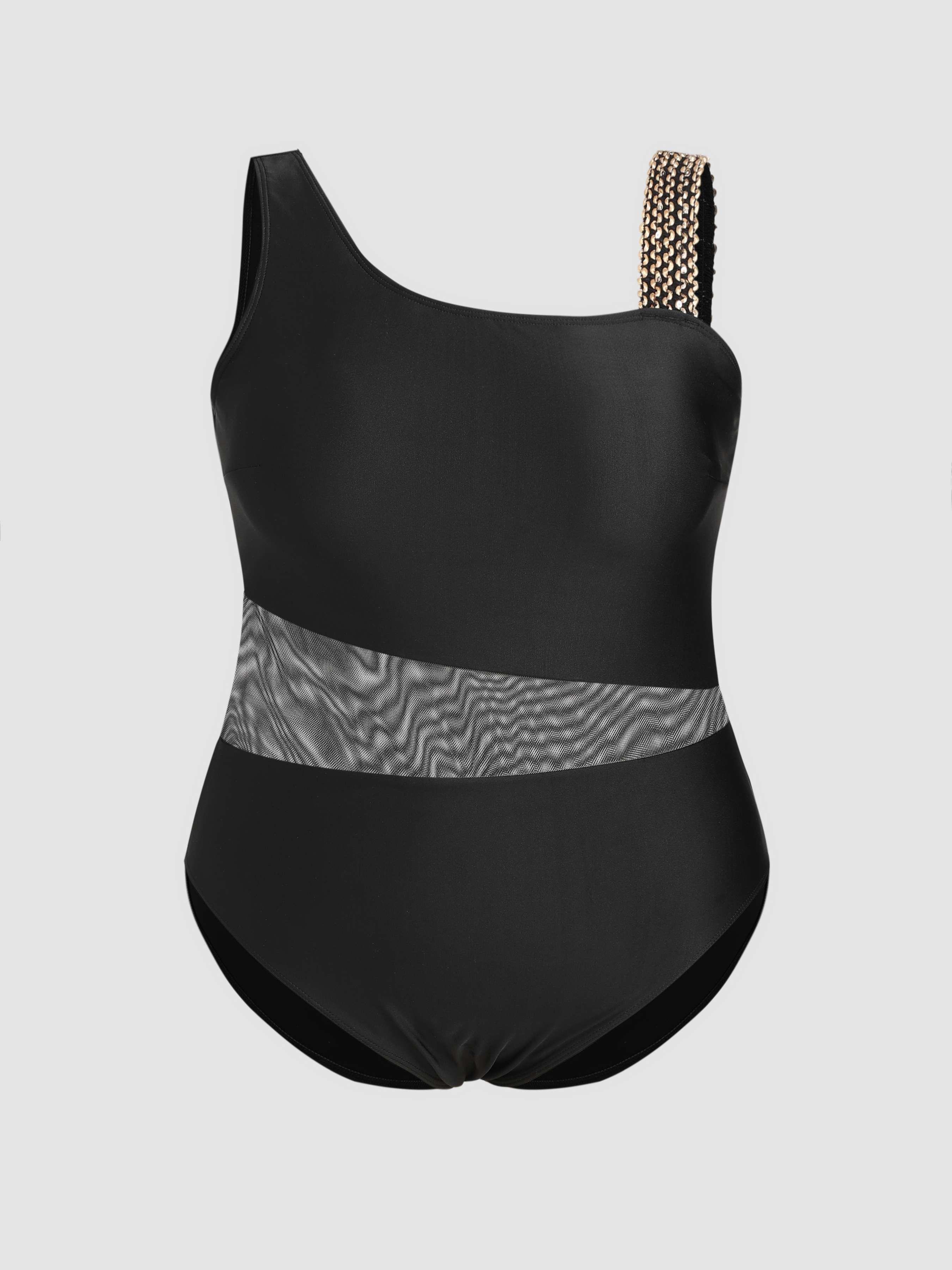 Swimsuit with Mesh Overlay - Sophisticated Poolside main image 1