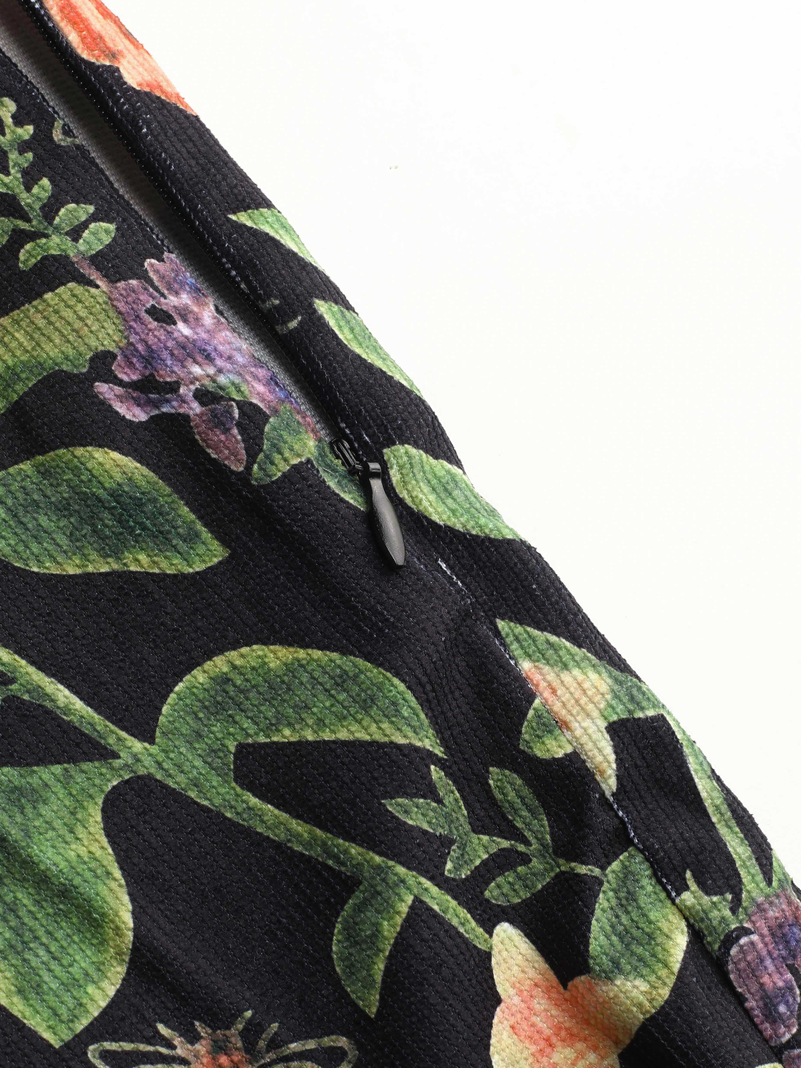 Boho All Over Print Floral Pocket Jumpsuit Curve & Plus - Cider