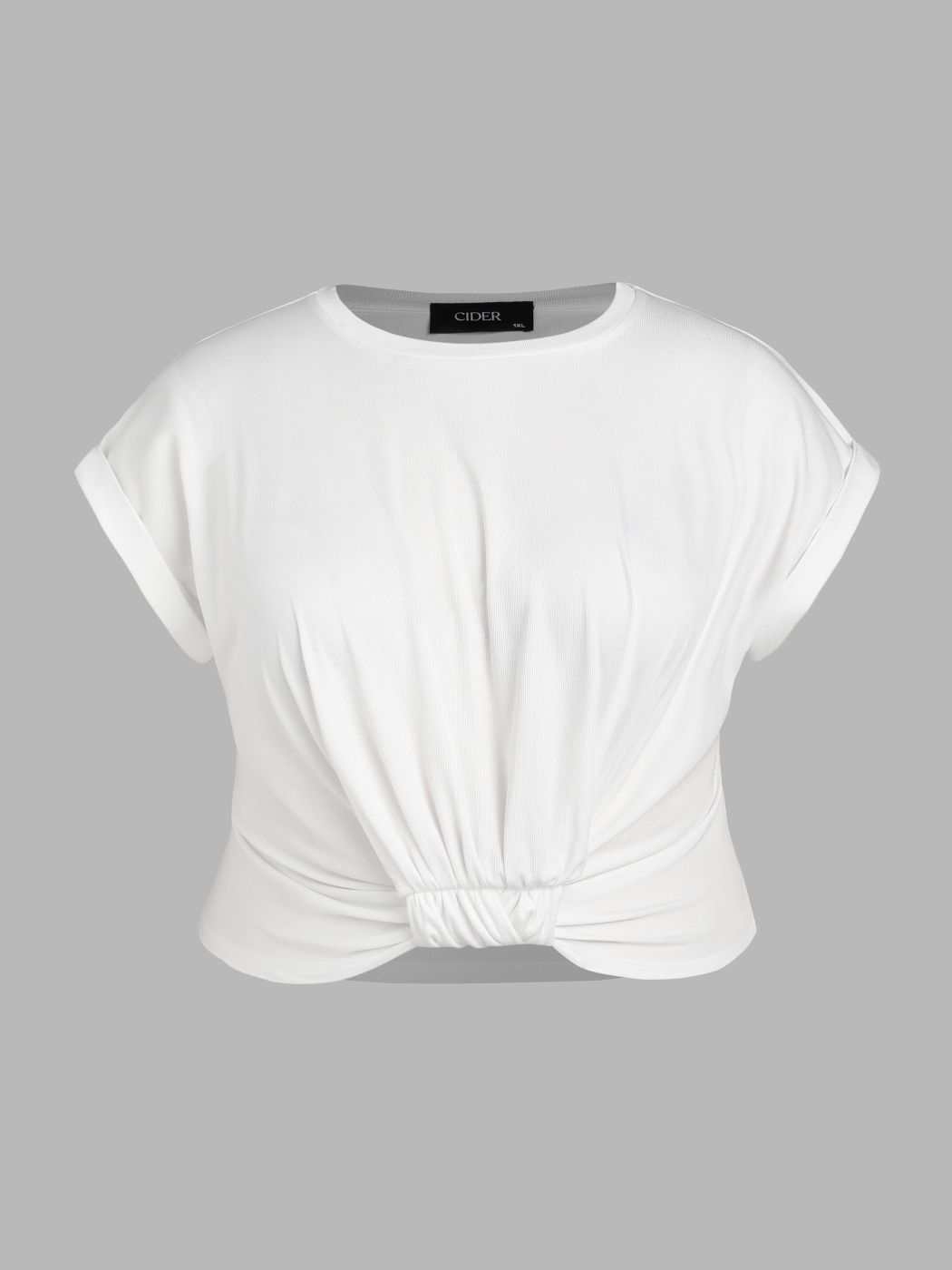 Crop-Top mit Knoten Kurve & Plus