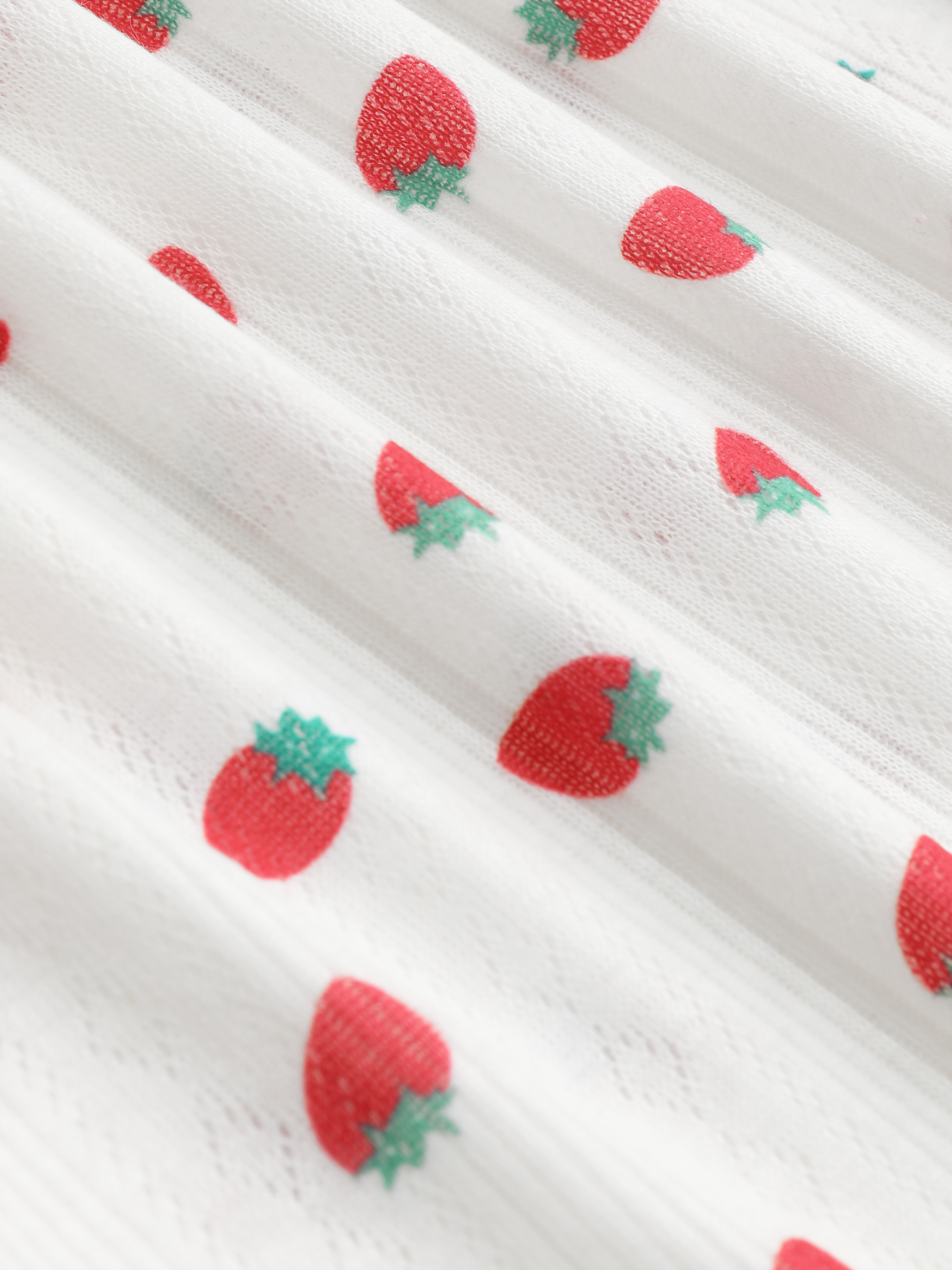 Strawberry Print Knotted Tank Top & High Waist Shorts Pajama Set - Cider
