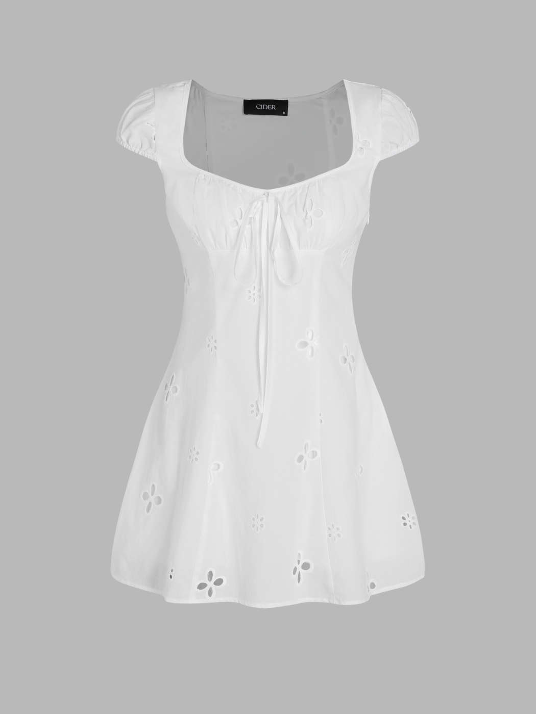 white christmas dresses Sleeveless Simple Short Casual Cotton Summer Dress– PromGirl main image 0