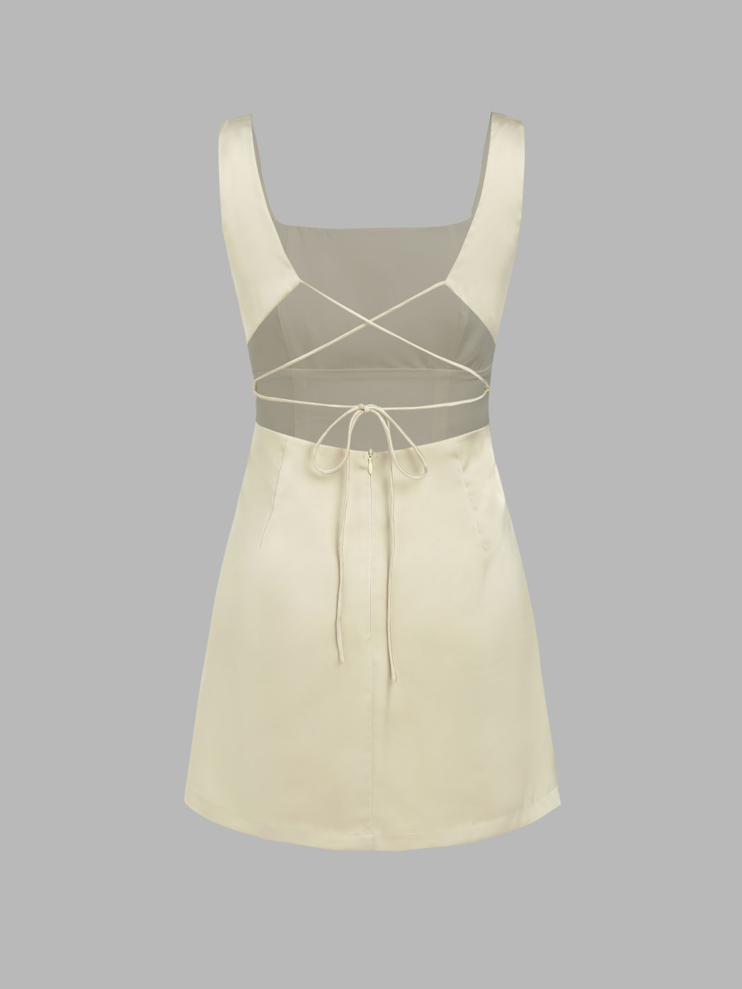 Sun Dresses Satin Tie Back Satin Mini Dress For Date Party/Clubbing