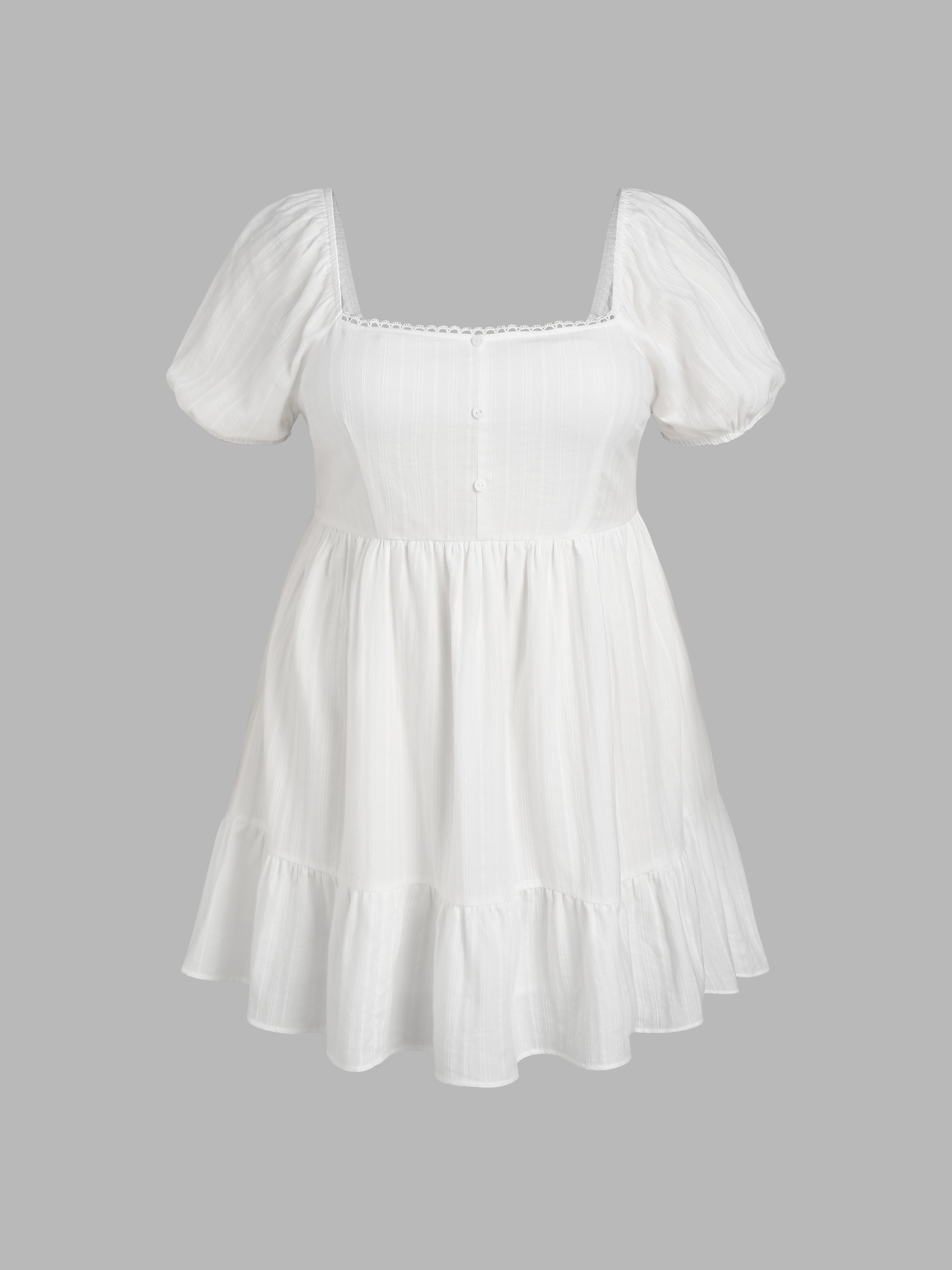 Rafferi Women Square Neck Ruffle Trim High-Low Dress Summer Dress | SHEIN South Africa
