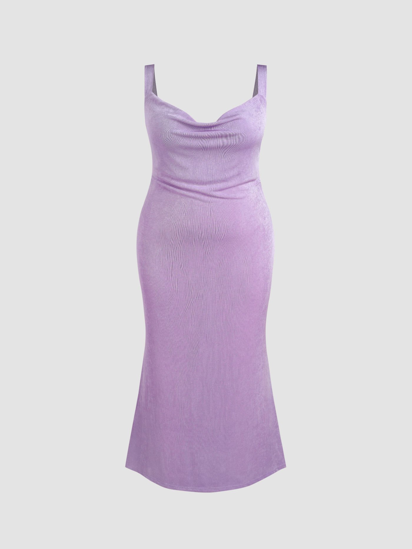 Rüschen-Maxikleid mit Wasserfallausschnitt Kurve & Plus