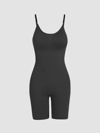 Nahtloser Scoop-Ausschnitt Rückenverschluss Shapewear Body