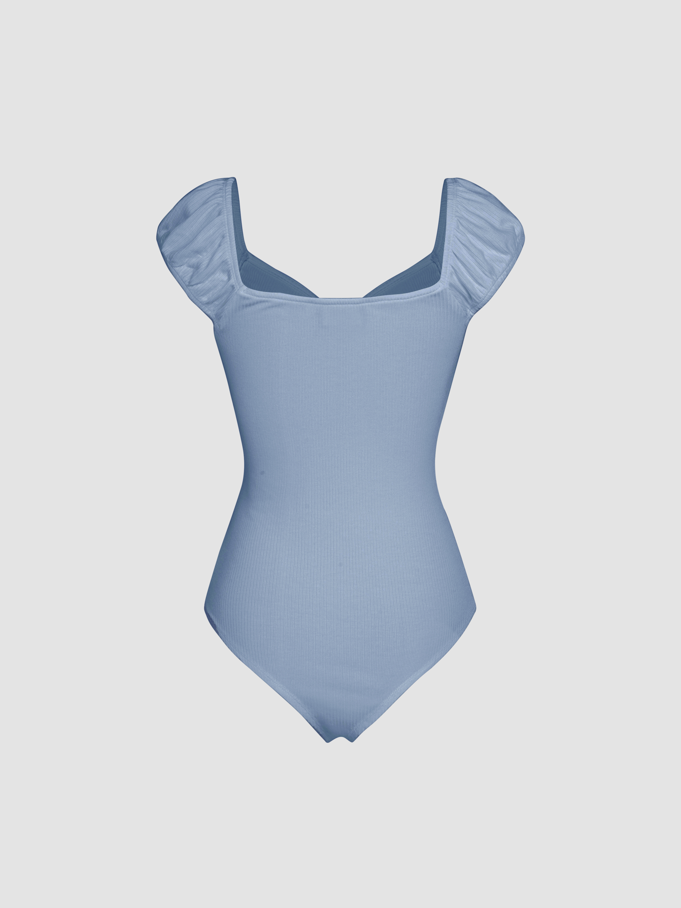 Ruched V-neck Bodysuit - Cider