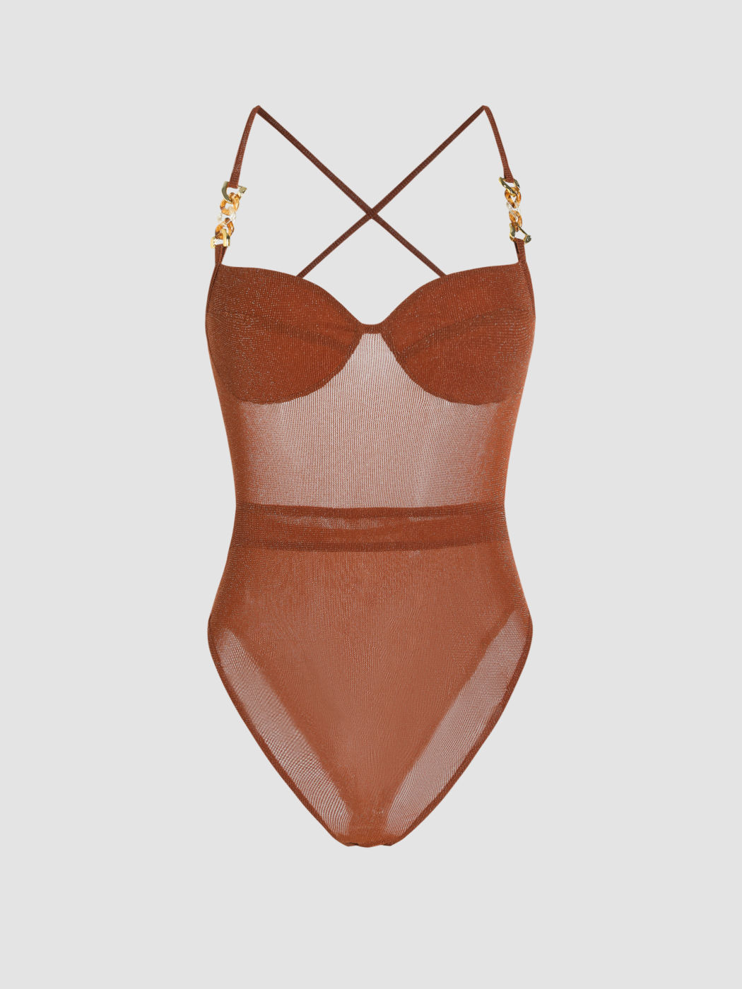  Glitzer Sheer Ketten Body