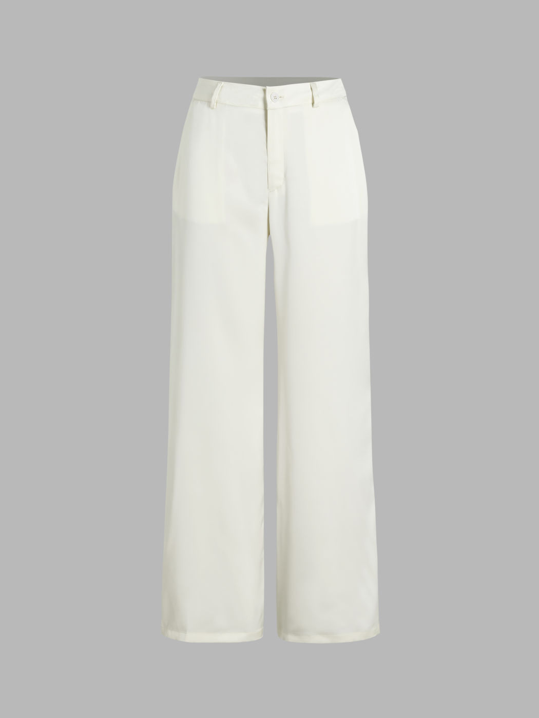 Satin Straight Leg High Waist Pants