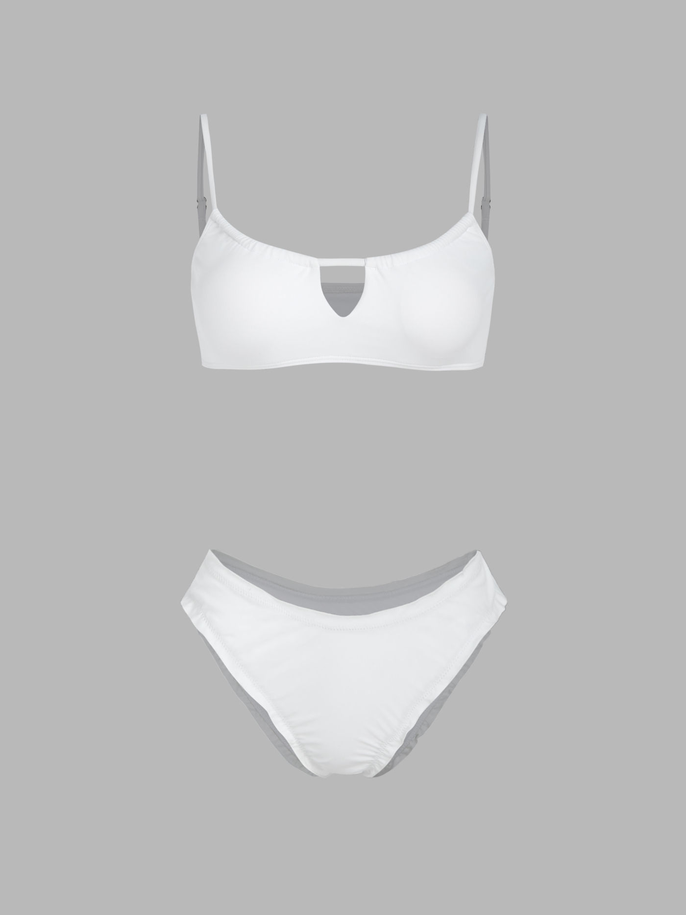 Cut Out Bikini Swimsuit With Long Sleeve Cover Up Top