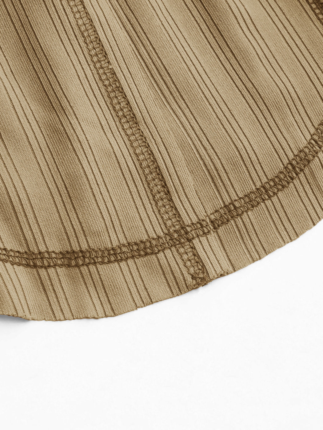 Crop Top mit geripptem U-Ausschnitt