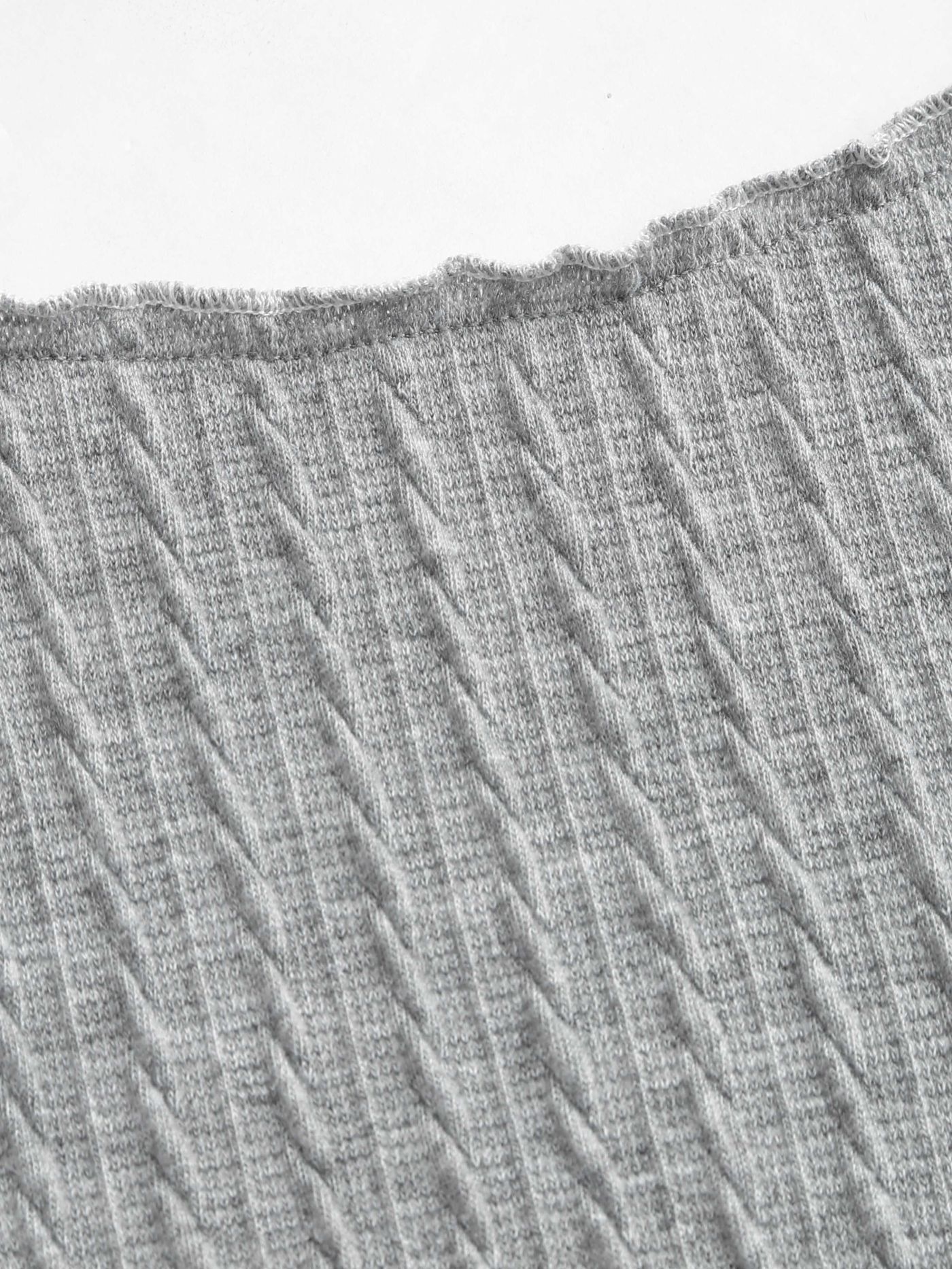 Texture Knit Lettuce Trim Bodysuit