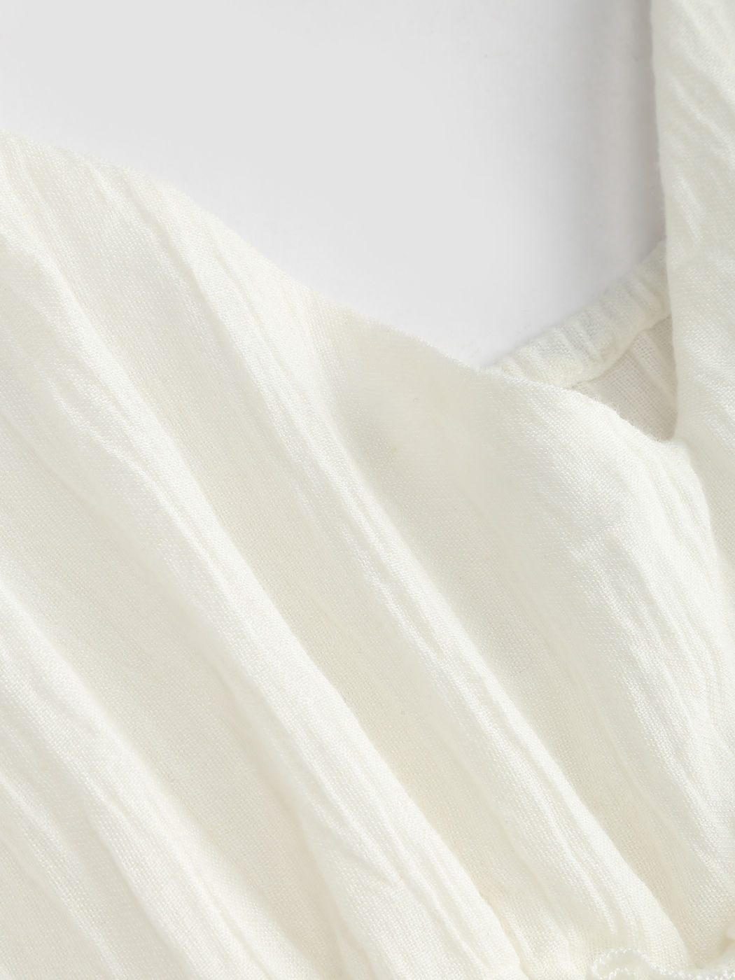 Ruffle Hem V-neck Crop Top - Cider