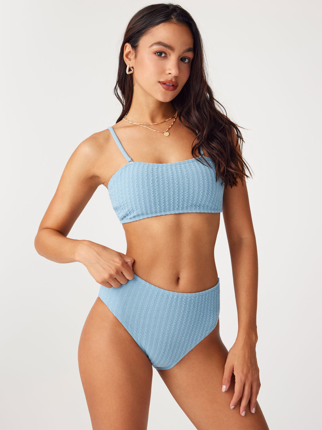 Textured Shaping Bikini Swimsuit