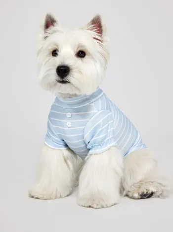 Striped Button Pet Clothing