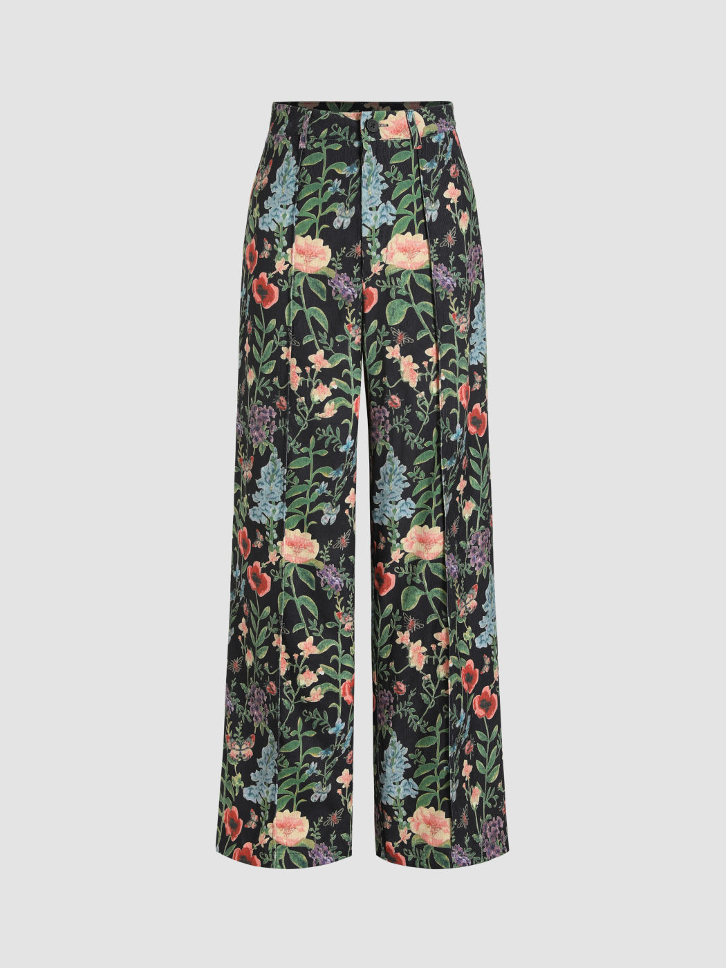 Floral Print Weite Hosen