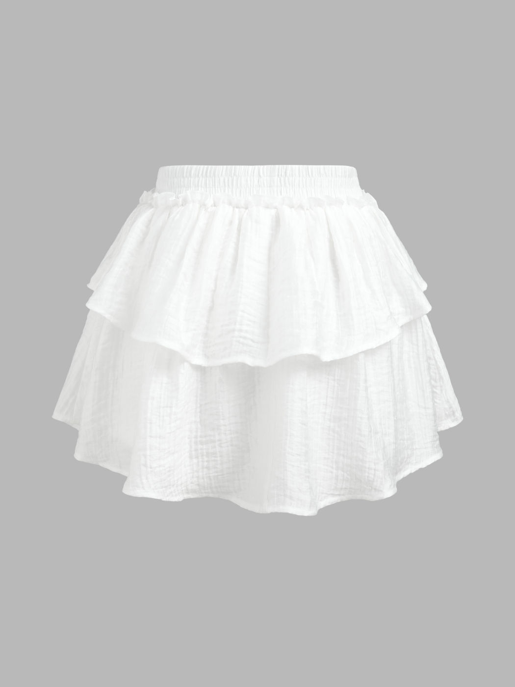 Floral Lace Layered Mini Skirt - Cider