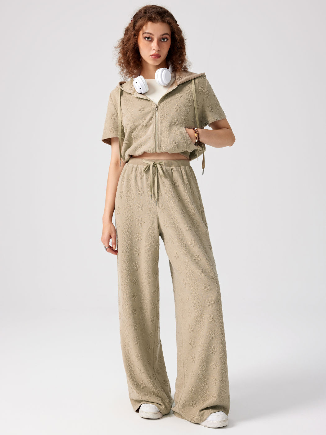 Floral Zip Up Hoodie For Daily Casual Vacation