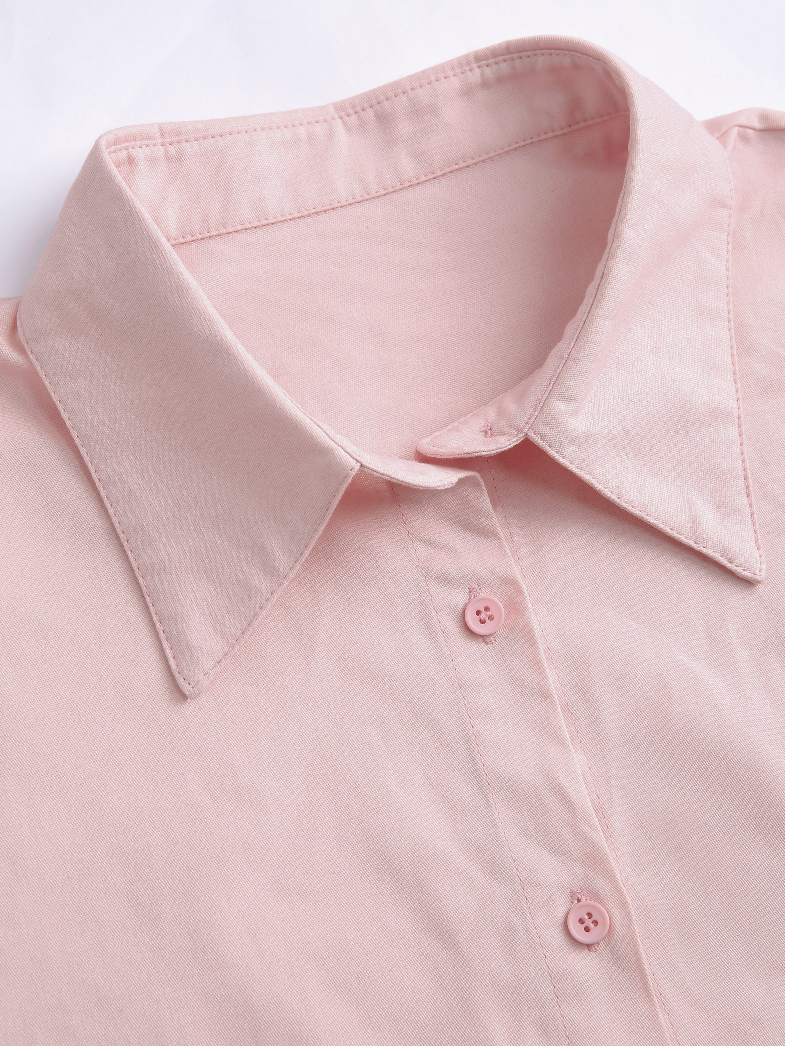 White Solid Oversized Shirt