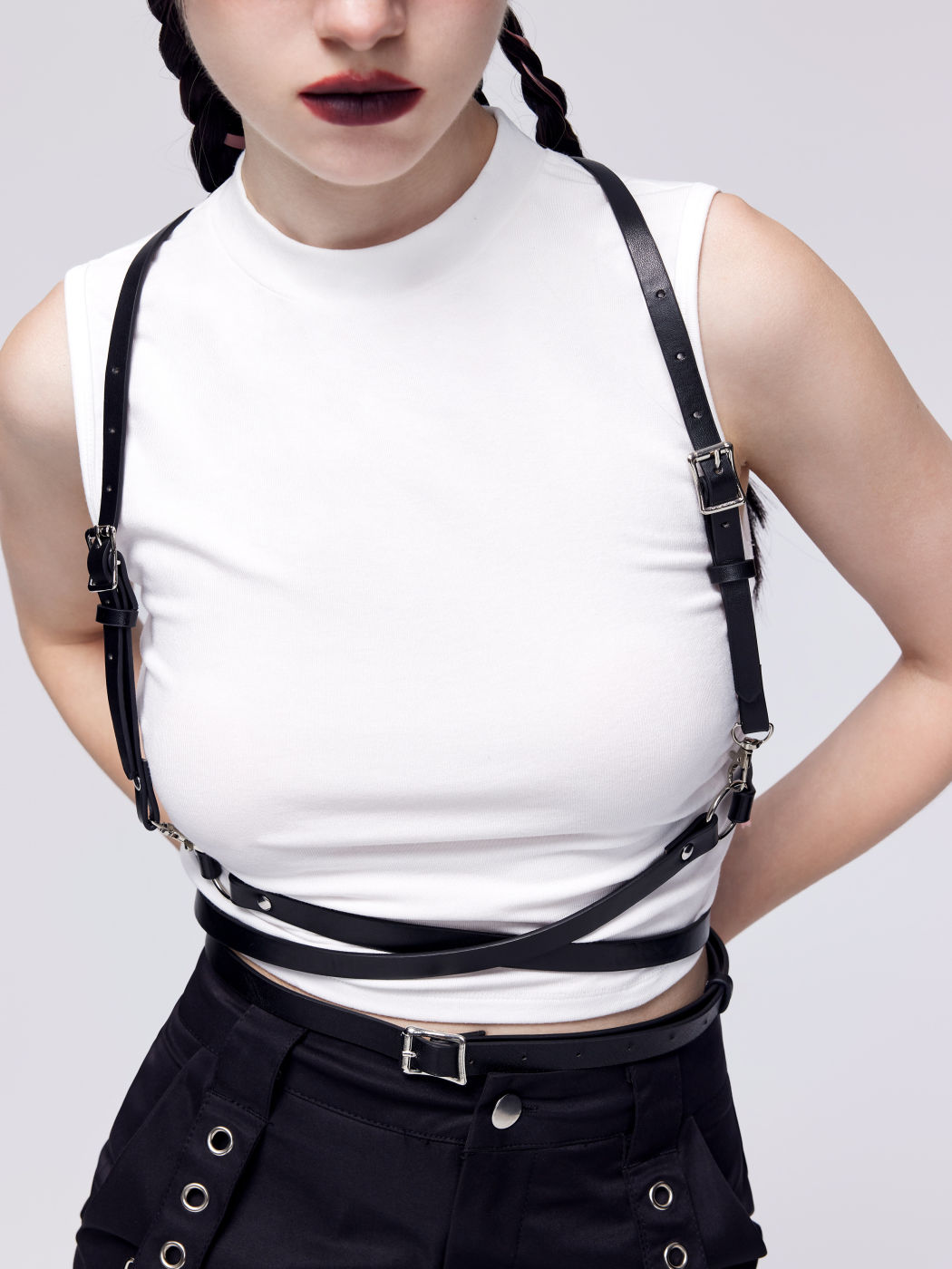 Faux Leather Buckle Corset Belt For Daily Casual Music Festival/Live House
