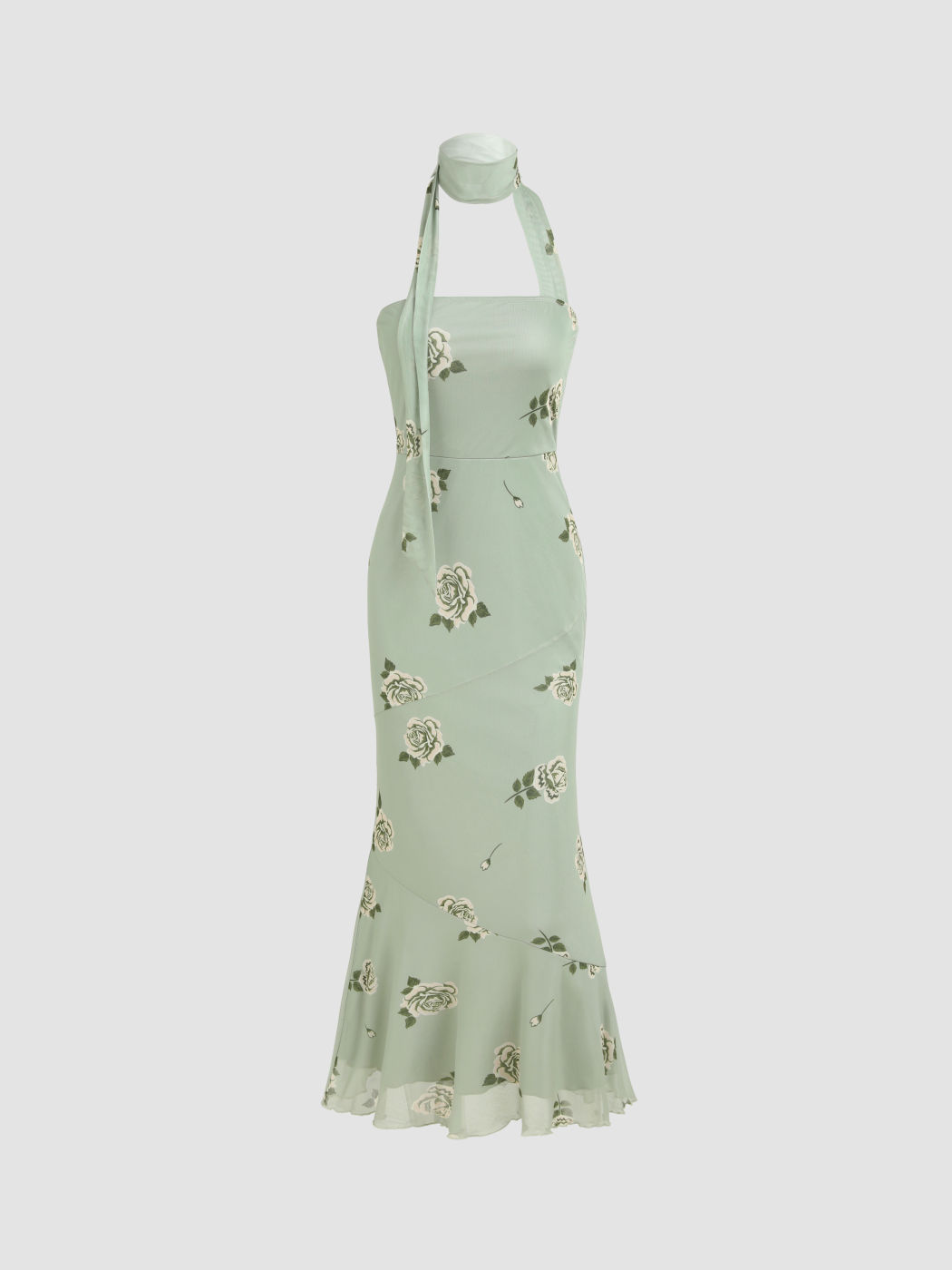Together For(Never) Meerjungfrau-Maxikleid mit Blumenmuster