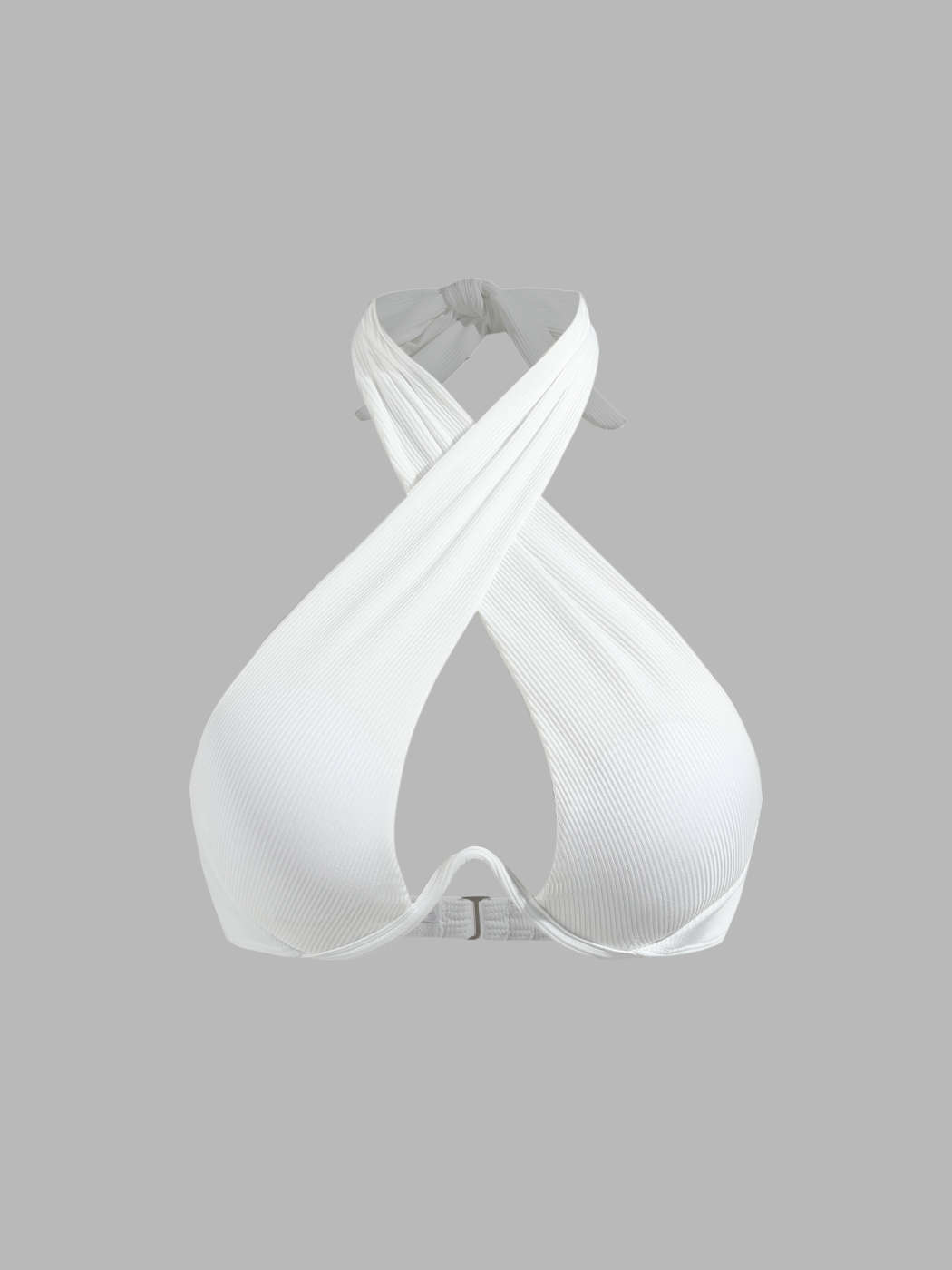 Criss Cross Halter Underwire Bikini Top For Vacation Swimming Pool