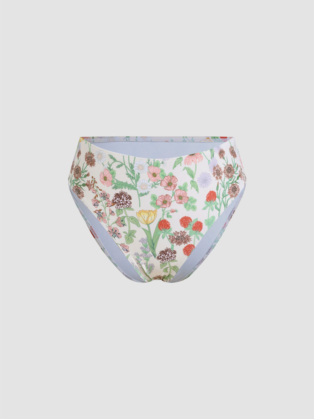 Color Floral Bikini Bottom