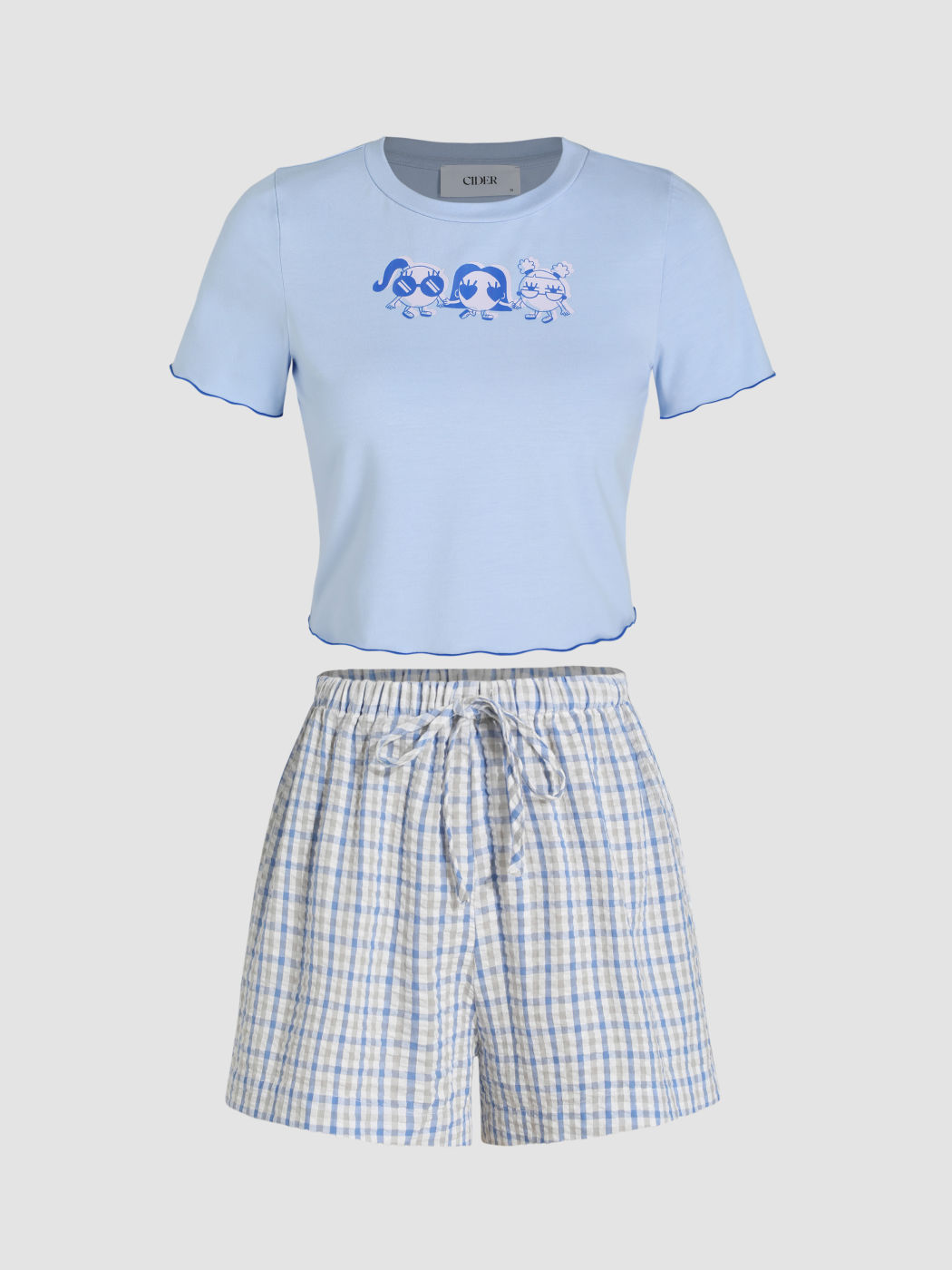  Cider X Sad Girls Club Baby-T-Shirt und Shorts Pyjama-Set