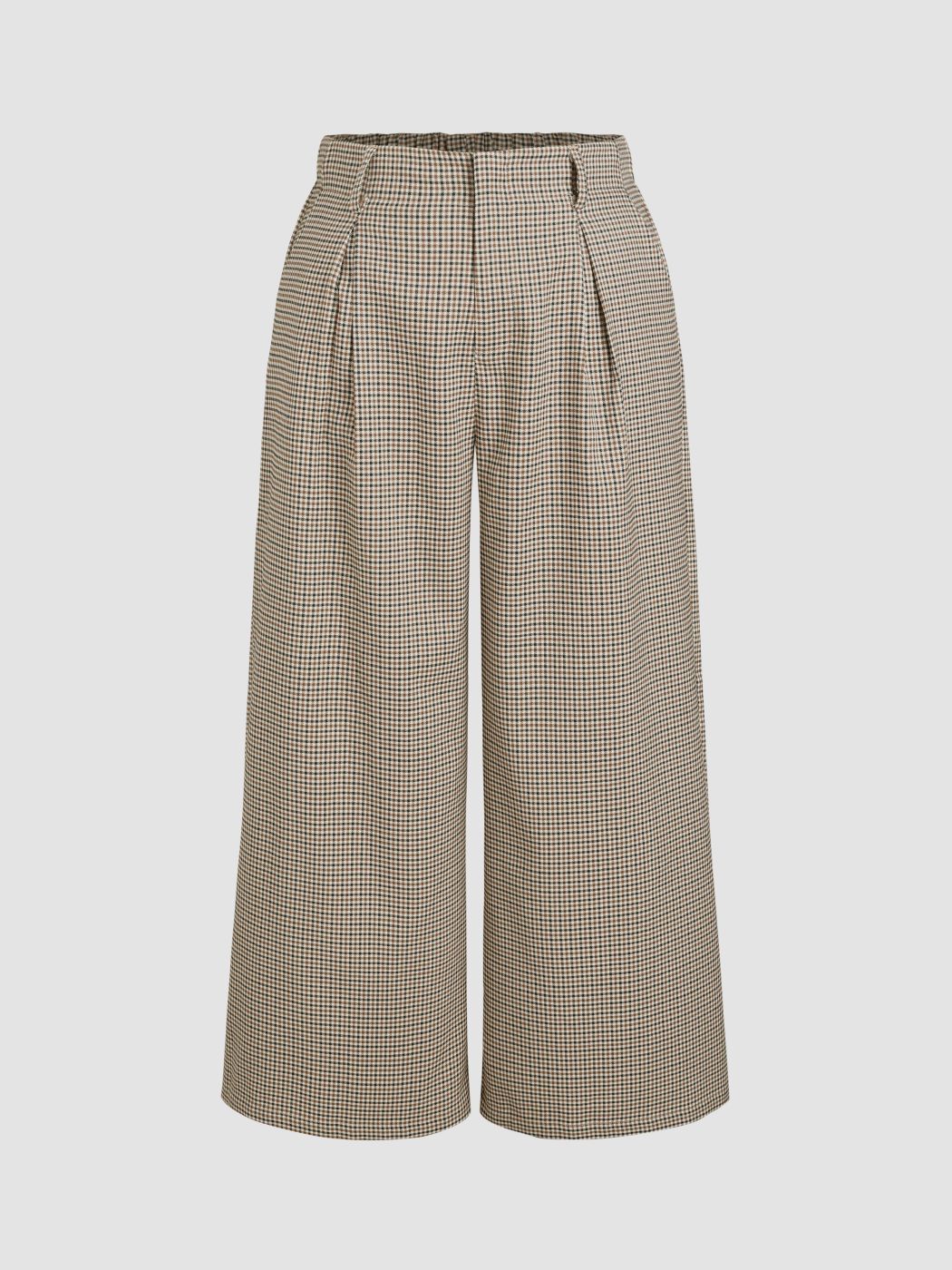 Check Pocket Wide Leg Trousers Curve & Plus