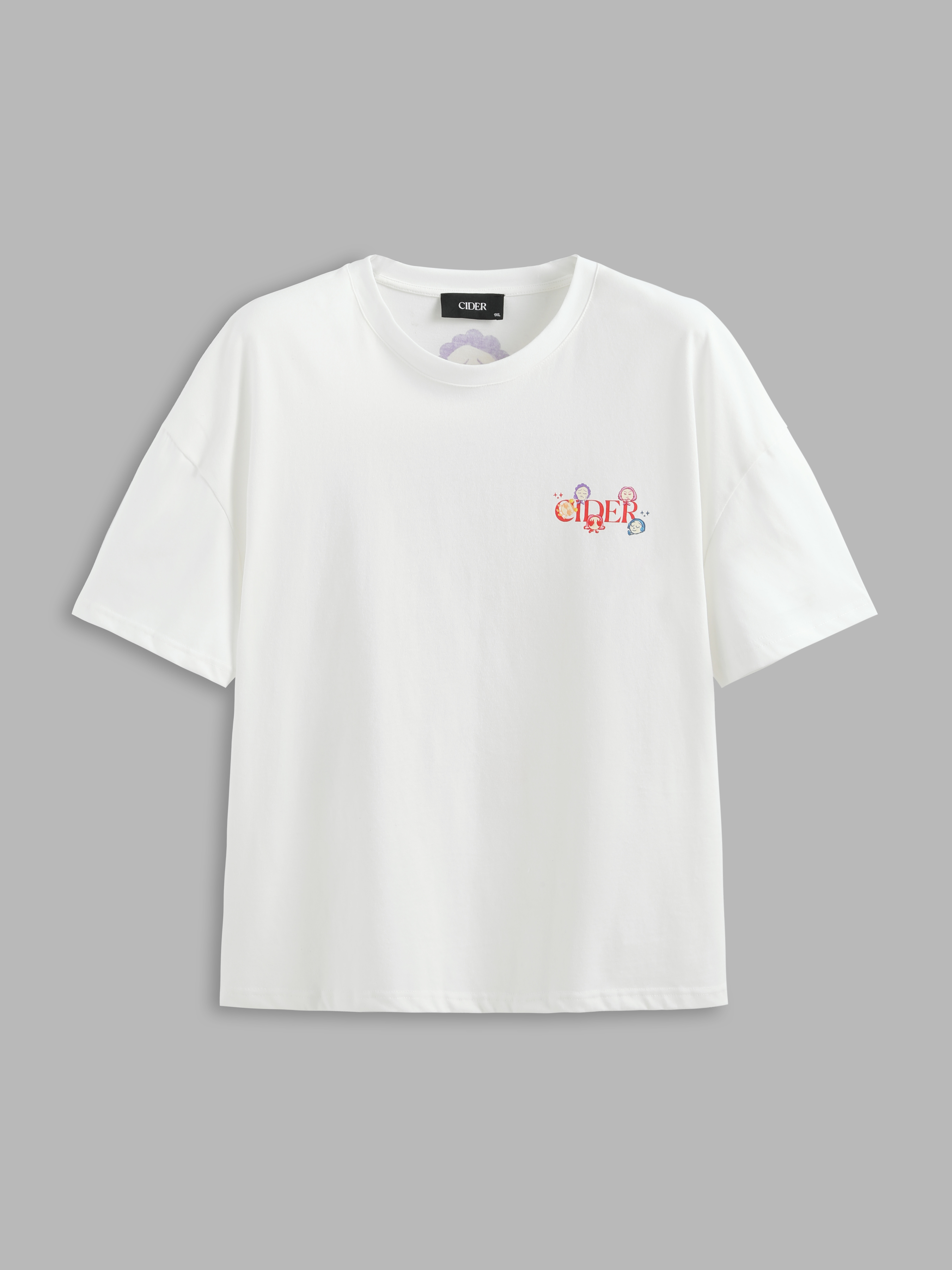 Cider X Sad Girls Club Curve Multicolor Graphic TShirt Cider