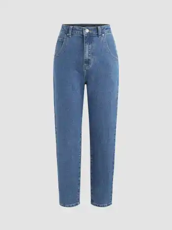 Katherine Stretch Denim High Waist Tapered Jeans