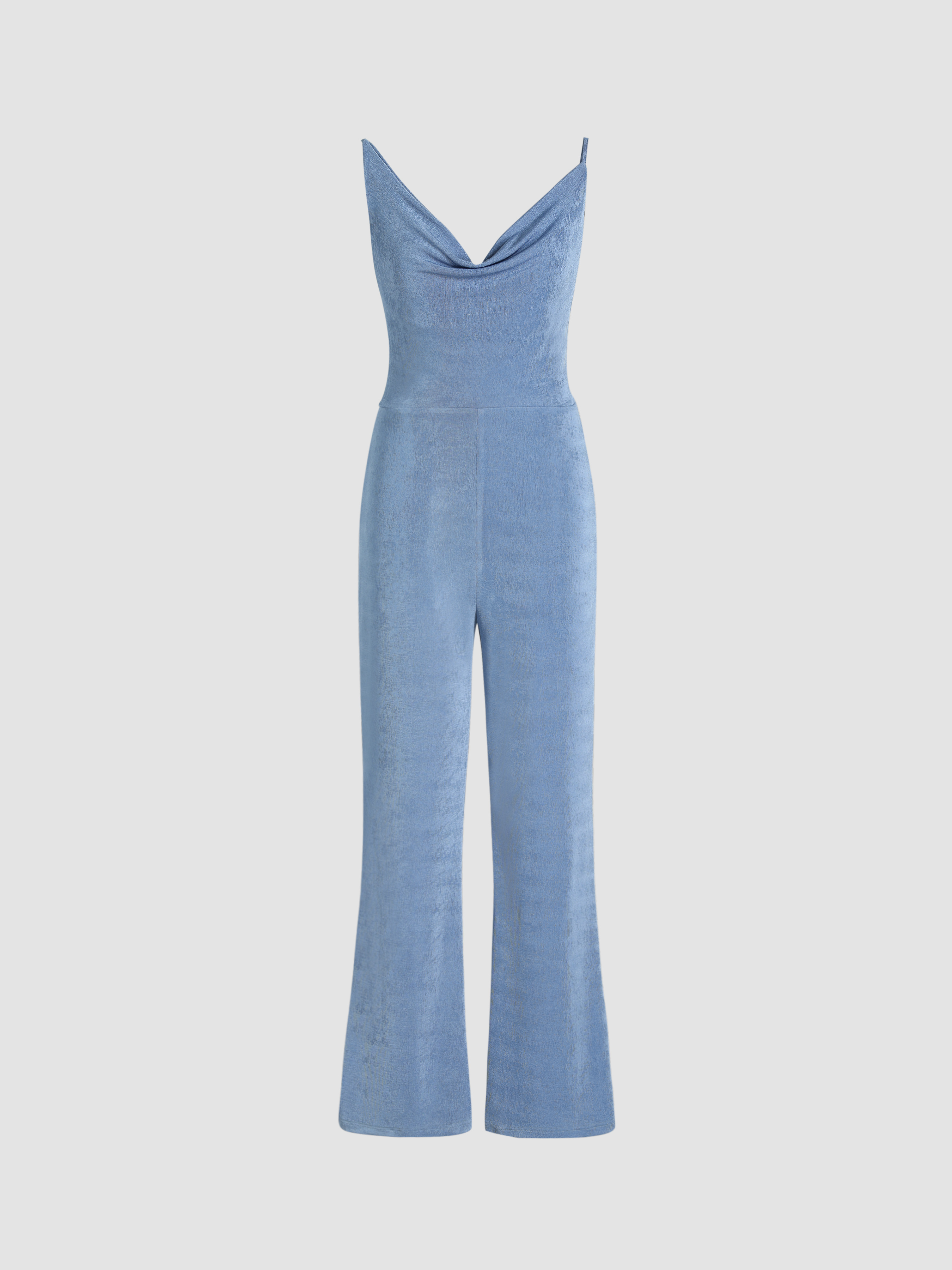 knit-fabric-cowl-neck-sleeveless-flared-jumpsuit-for-daily-casual-date