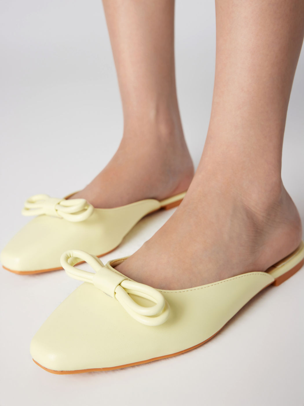 Bowknot Square Toe Mary Jane Flats
