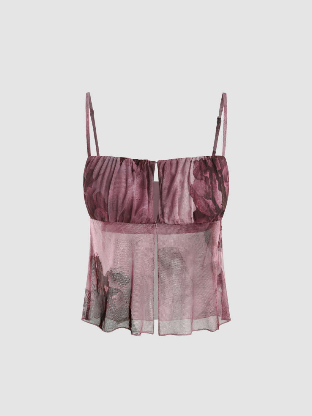 Lace Sheer Cami Top - Cider