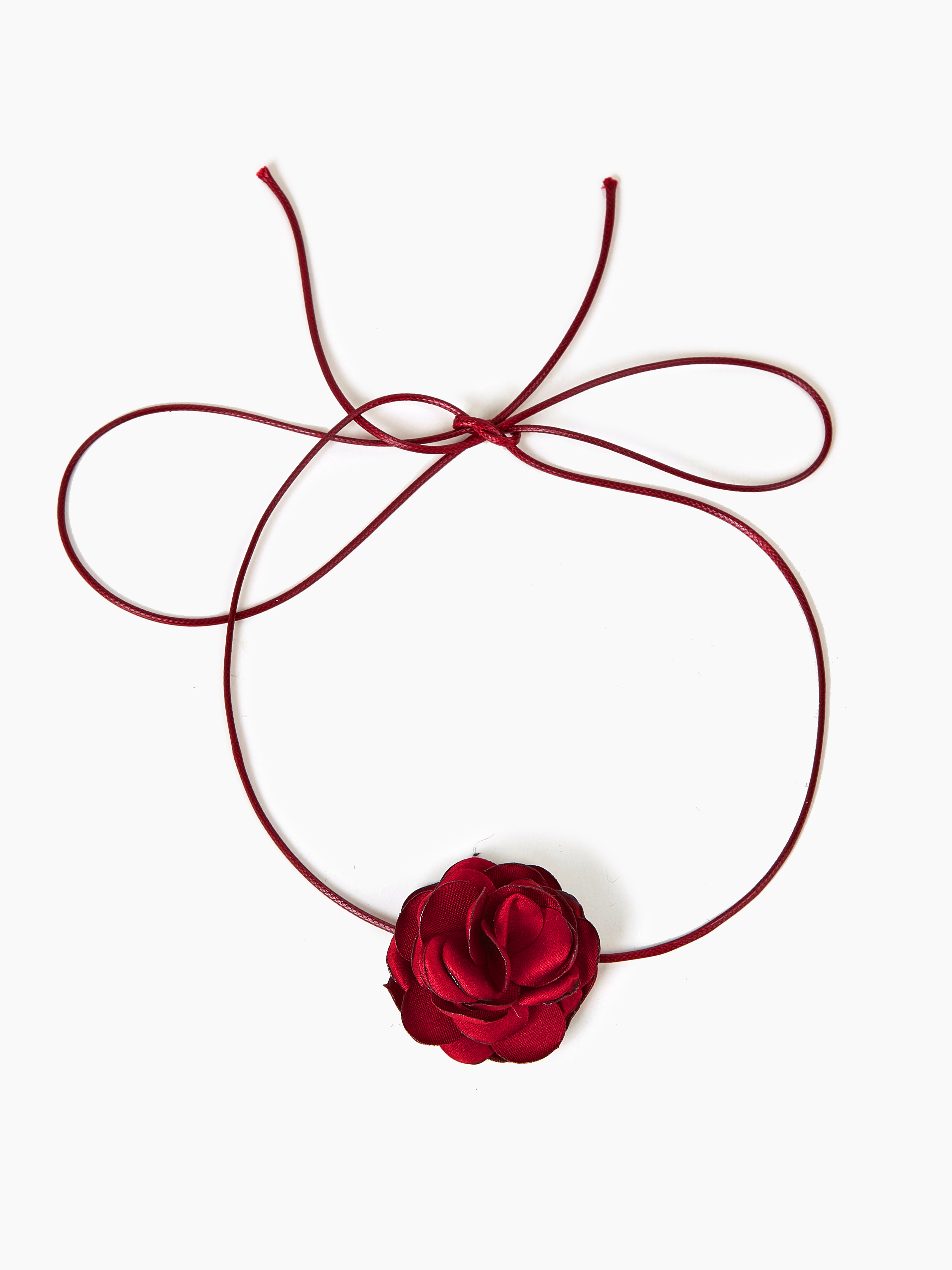 ポリエステル 【IVE ウォニョン着用】ローズデコルチョーカー