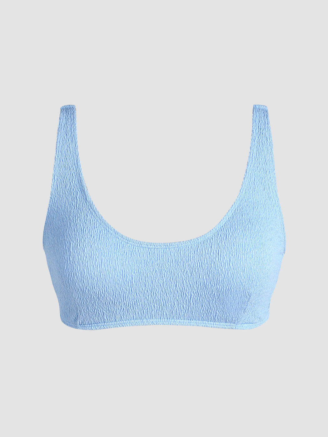 Knit Fabric Texture Tankini Bikini Top For Vacation Swimming Pool Beach