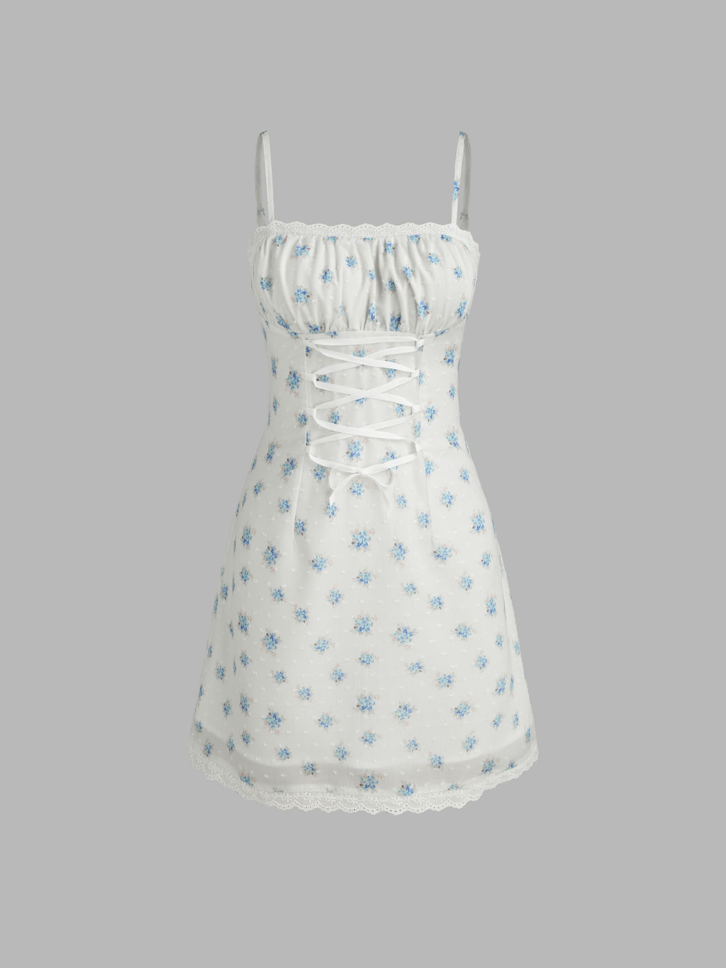 LACE SLEEVE MINI DRESS BAZAAR BLOOMS main image 1