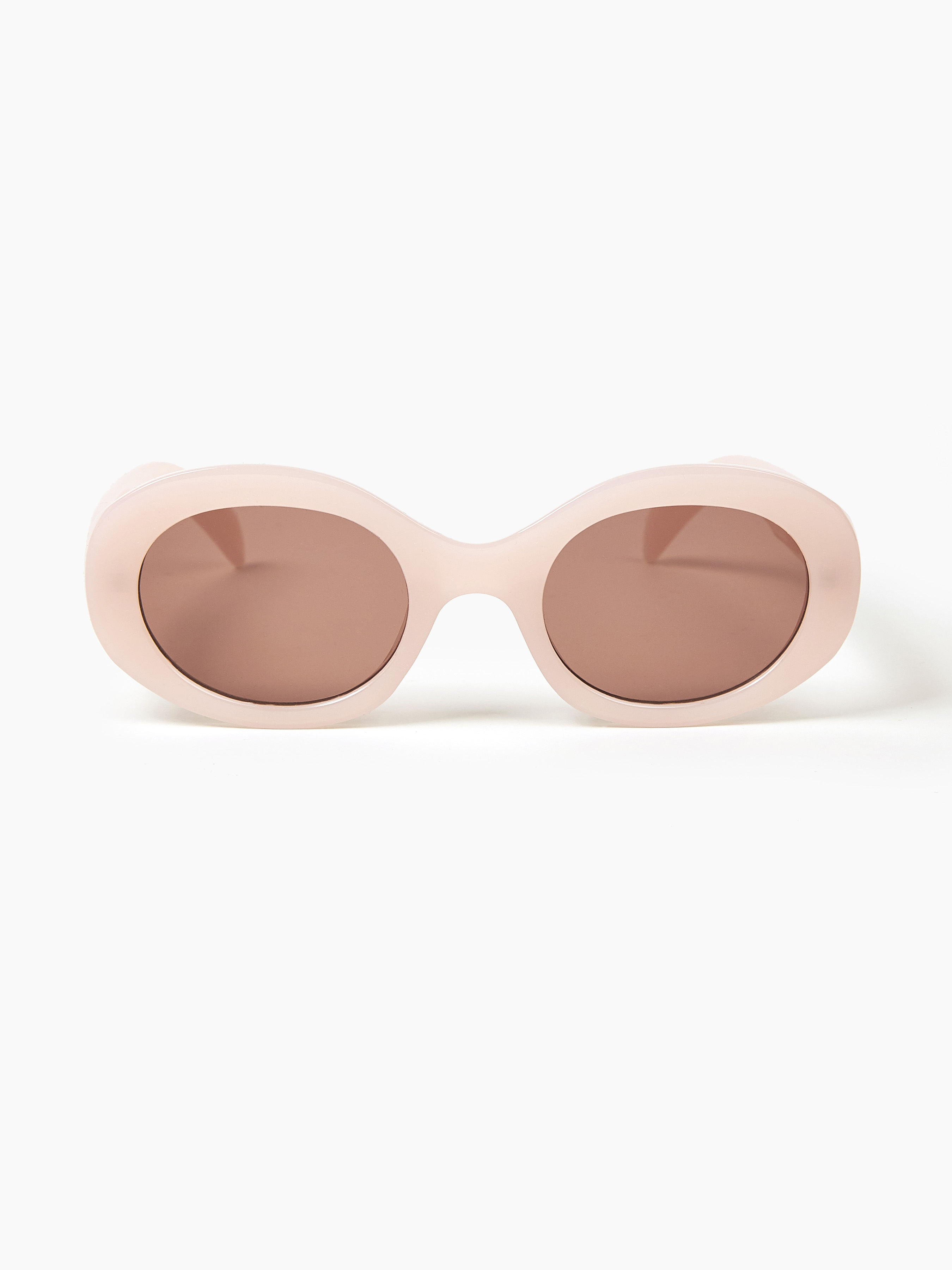 Oval Frame Fashion Glasses with Box - Cider