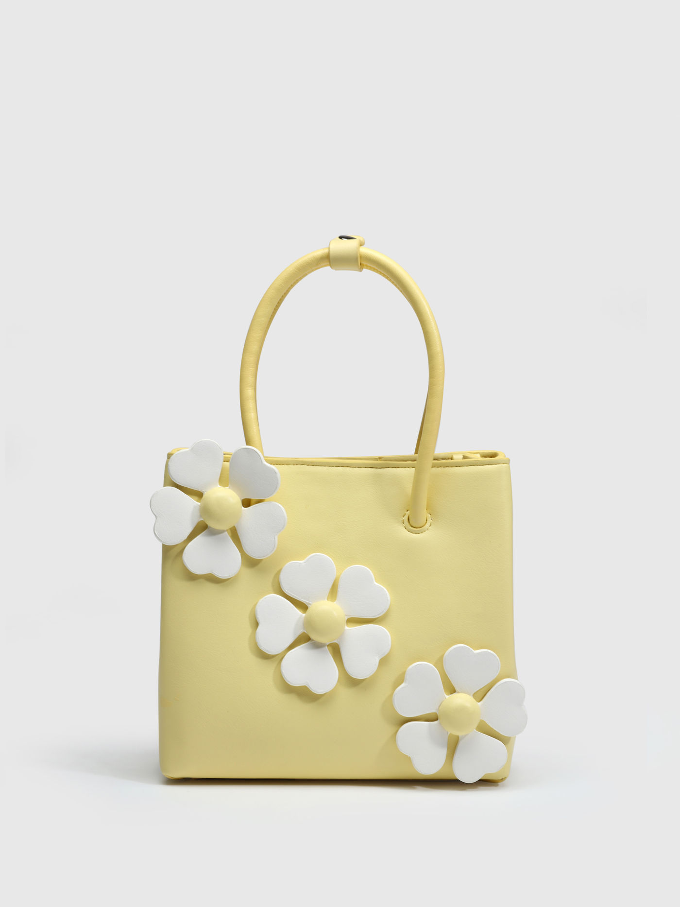 Rosette Double Handle Square Bag