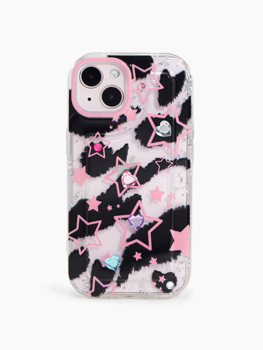 Star & Heart Rhinestone Decor Phone Case